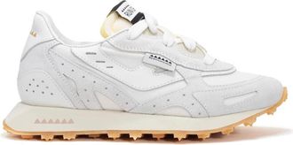 RUN OF Sneaker Cream M - Heren - Sneakers - Wit - 45 EU - Leer - Schoenen