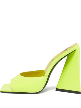 The Attico square-toe sandals - Green