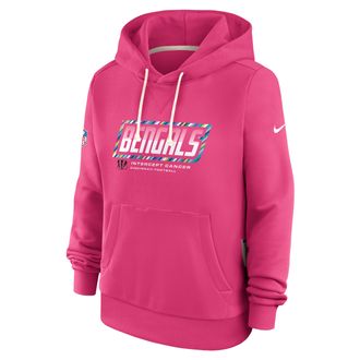 Nike Cincinnati Bengals Crucial Catch Standard Issue Nike Womens Dri-FIT NFL Pullover Hoodie in Pink | 03C368XZUY-F9R