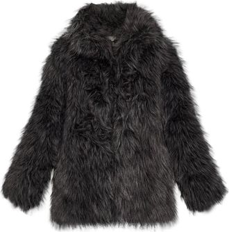 Zadig&Voltaire Faune Faux Fur Coat - Dames - Jassen - Grijs - Maat: S Poliester