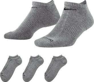 Nike 3 PK Everyday No Show Cushion Socks Grey SX7673-064