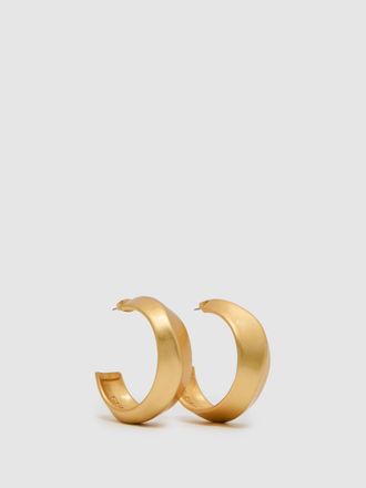 Reiss Gold Tone Twist Hoop Earrings