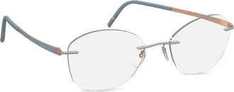 Silhouette Occhiali da sole con montatura ovale a giorno - Oro