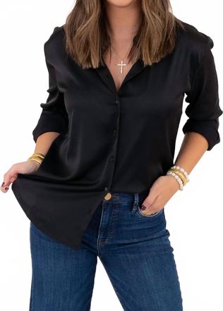 Tribal Drop Shoulder Shirt In Black