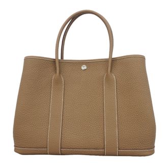 Herm&egrave;s Etoupe Gray Negonda Leather Tote Bag (Pre-Owned)