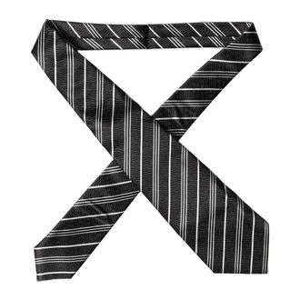 Dolce & Gabbana Striped Silk Adjustable Necktie - female - Dolce & Gabbana - Ties - Black - ONE SIZE - Accessories