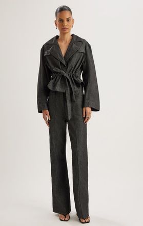 Merlette Egan Denim Trouser in Black Wash at Nordstrom, Size 29 32