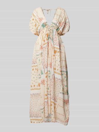 Stella Nova Maxikleid mit Schnürung in Ecru, Größe 40