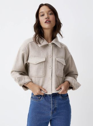 Twik Womens Flap pockets felted jacket