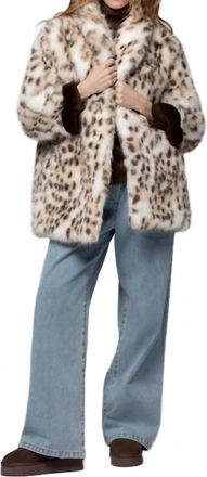 Max & Moi Vayna Faux Fur Jacket In Cheetah Print