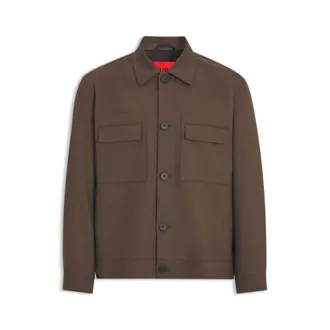 HUGO BOSS Slim-fit jacket in wrinkle-resistant twill