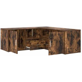 vidaXL Mobile Angolare Rovere Fumo 200x40x45 cm in Truciolato vidaXL