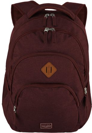 Travelite Laptoprucksack TRAVELITE BASICS Melange, Gr. B/H/T: 31cm x 45cm x 16cm, rot (bordeaux), Polyester, unifarben, Basic, Rucks&auml;cke Laptoprucksack, Freizei