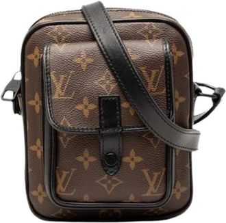 Louis Vuitton Pre-owned Christopher Wearable Crossbody Bag - Dames - Vintage Schoudertas - Bruin - ONE Size - Leer - Vintage