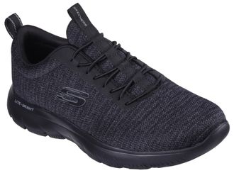Skechers Slip-On Sneaker SKECHERS SUMMITS-, Herren, Gr. 47,5, schwarz, Textil, Schuhe Slip-On Sneaker, Slipper, Freizeitschuh, Halbschuh mit Elastic Schn&uuml;rsenk