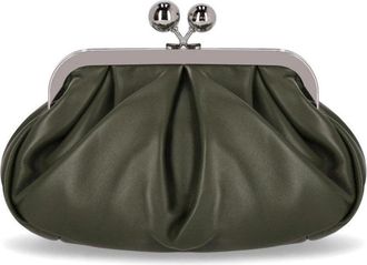 Max Mara Pasticcino Prati Kleine Clutch - Dames - Clutches - Groen - ONE Size - Leer - Tassen