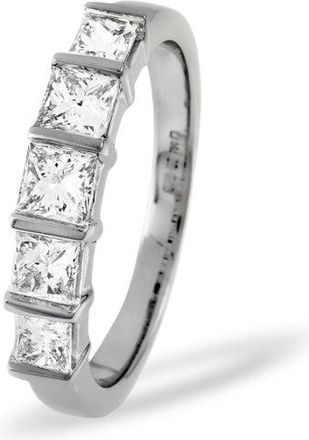 The Diamond Store Lauren Platinum 5 Stone Diamond Eternity Ring 1.00CT G/VS