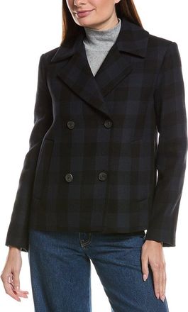 Fleurette Cropped Wool Peacoat