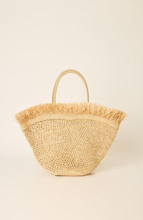 BTB Los Angeles Trina Fringe Tote in Natural at Nordstrom