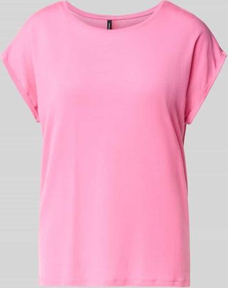 Vero Moda Relaxed Fit T-Shirt aus Lyocell-Mix Modell AVA in Pink, Gr&ouml;&szlig;e XL