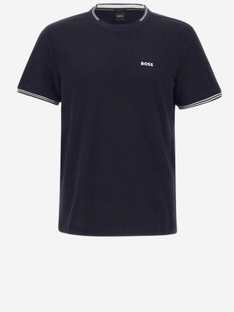 HUGO BOSS Stretch Cotton T Shirt With Logo