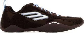 Balenciaga Brown Canvas And Corduroy Monday Ultra Sneakers