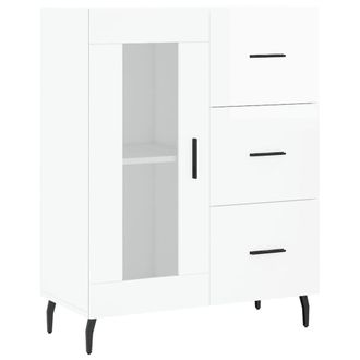 Berkfield Home Sideboard High Gloss White 69.5x34x90 cm Engineered Wood