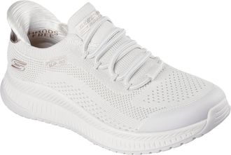 Skechers Womens Bobs Squad 4 Dire Step Slip-On Sneakers, Off White Engineered Knit, 3 UK
