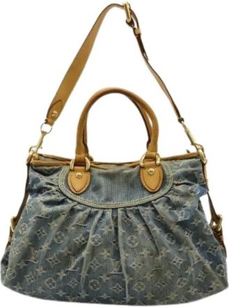 Louis Vuitton Pre-owned Handbags, female, Blue, Size: ONE SIZE Pre-owned Canvas Handbag