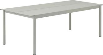 MUUTO Linear Steel Outdoor Gartentisch, 220 x 90 cm, grau