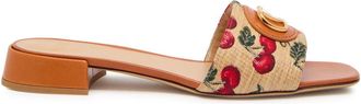 Valentino Garavani Jacquard Raffia Sliders - Beige - 41 (IT41 / UK8)