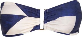 Lenny Niemeyer all over-print bandeau top - White