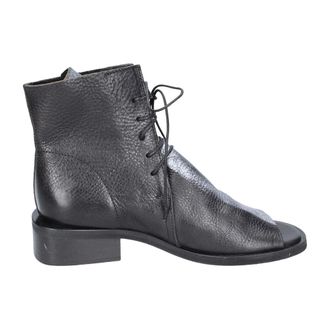 Moma Lace-up Boots, female, Black, Size: 7 US Vintage Leather Ankle Boots