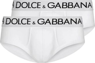 Dolce & Gabbana Witte Brando Brief 2-Pack Ondergoed - Heren - Onderbroek - Wit - XL - Ondergoed