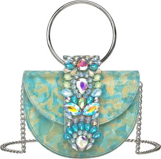 Alma En Pena Halve maan juweel tas - Dames - Handtassen - Veelkleurig - ONE Size - Leer - Tassen