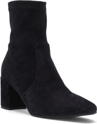 Aquatalia Demetra Weatherproof Bootie in Black Suede at Nordstrom, Size 10.5