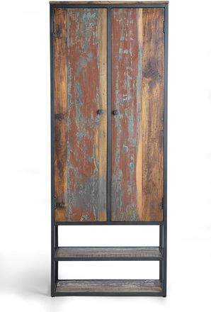 Giner&Colomer Vitrina madera reclada y patas en metal multicolor