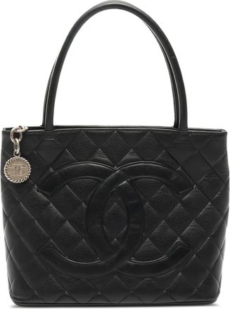 Chanel 2000-2002 gewatteerde shopper - Zwart