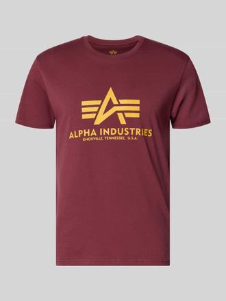 Alpha Industries Alpha Industries T-Shirt mit Logo und Rundhalsausschnitt in Dunkelrot, Gr&ouml;&szlig;e XXXL