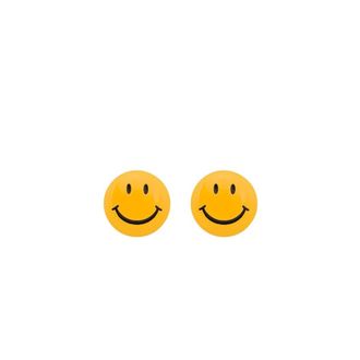 Moschino Smiley Earrings - female - Moschino - Earrings - Yellow - ONE SIZE - Accessories