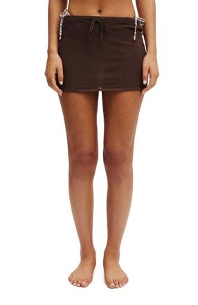 Cotton On Womens Isla Knit Mini Skirt in Espresso at Nordstrom, Size Medium