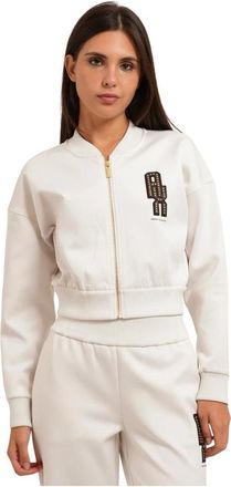 A|X Armani Exchange Sudadera Slim con Tejido El&aacute;stico Scuba y Detalles de Canal&eacute; - Jackets - Mujer - Blanco - L
