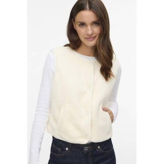 Vero Moda teddy gilet ecru