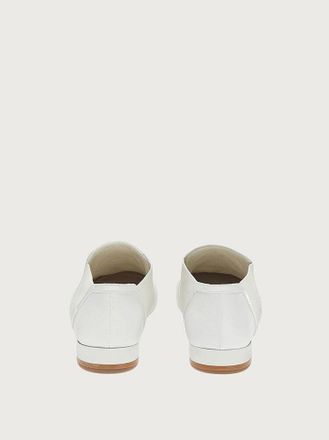 Ferragamo Logo Slip-On Loafer - White