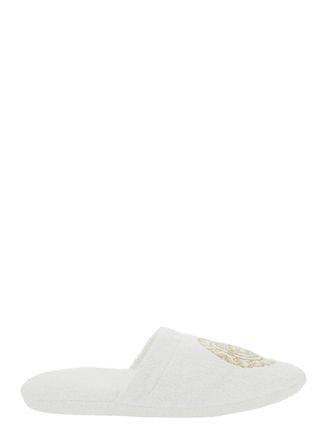 Versace Tech Fabric Slipper - White