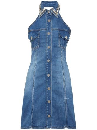 Philipp Plein Abito corto con decorazione - Blu