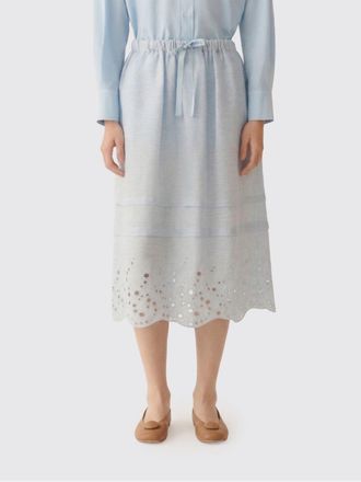 Fabiana Filippi Gonna in lino ricamata Fabiana Filippi