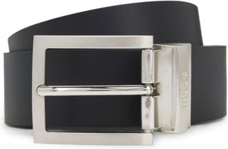 HUGO BOSS Reversible pin-buckle belt in Italian leather