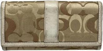 Coach Pre-owned Wallets, female, Beige, Size: ONE SIZE Pre-owned Leather Wallet