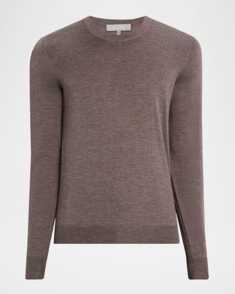 Neiman Marcus Mens Cashmere and Silk Slim Crewneck Sweater